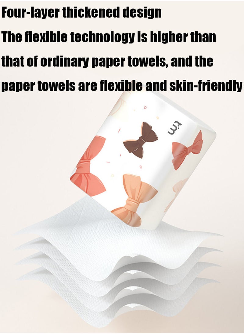 280pcs*30packs Embossed 4-ply Paper Towel Household Soft Paper Towel Suitable for Bedroom Living Room Dining Room Office Travel