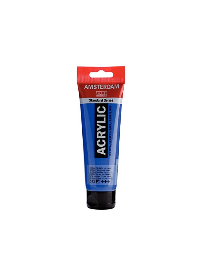 Amsterdam Standard Series Acrylic Tube 120ml Cobalt Blue (Ultramarine) 512 (17095122) - Image 1