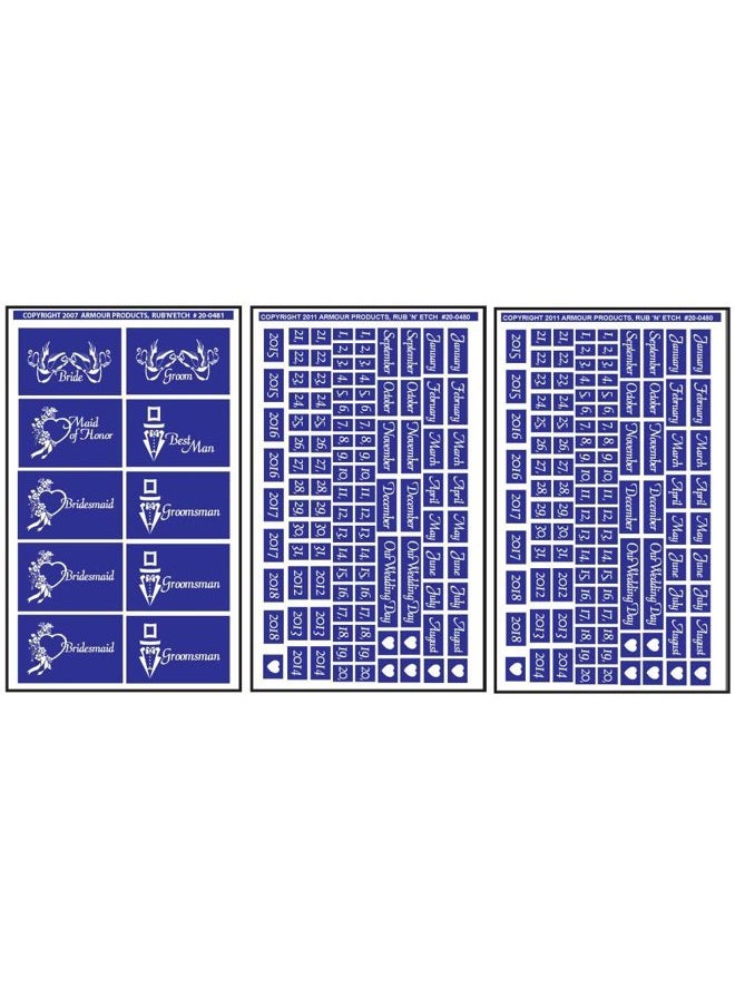 Armour Etch Designer Stencil Pak Designer Stencil Pak Wedding Moments  - Image 2