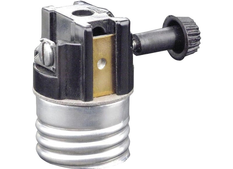 Leviton Electrolier 1Circuit Lamp Holder 250 W Incandescent Medium Phenolic Body Aluminum Shell Contractor Pack 10083M Black