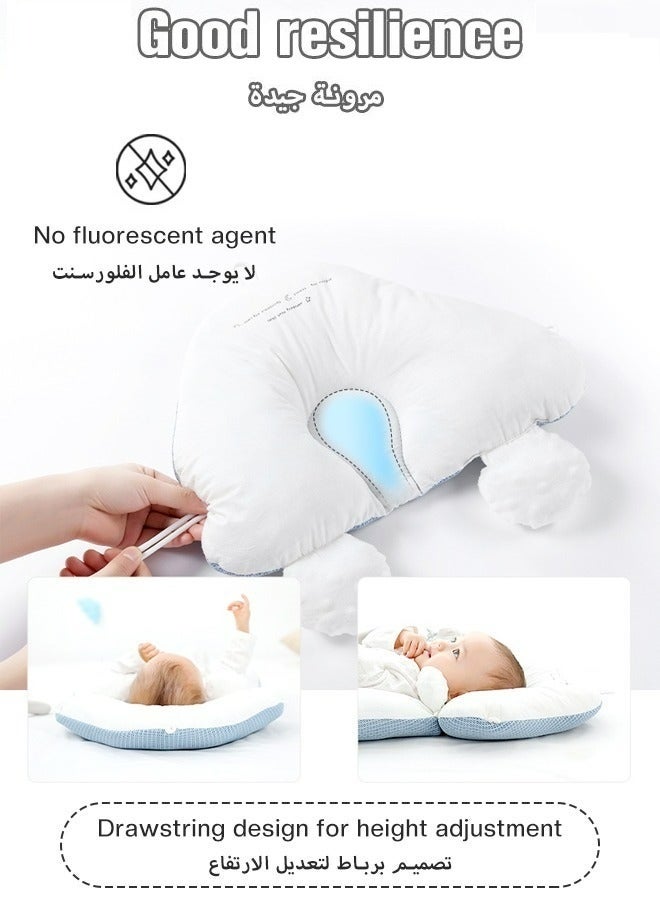 Joyelink Baby Pillow, Anti-Startle Pillow Sleeping Pillow, Head Shaping Pillow, Memory Foam Head and Neck Support, Portable Machine Washable, Detachable shaping Pillow for 0-36 Months Infant - Image 5