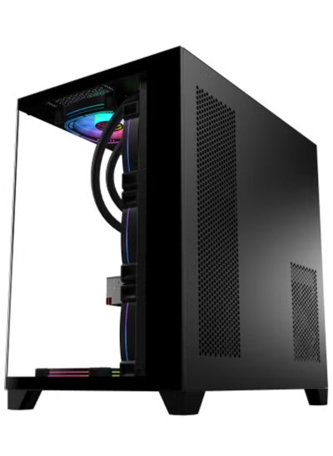 هيكل الكمبيوتر ATX لوحة كبيرة 240/360 المياه المبردة والباردة مضيف الطاولة المفتوحة هيكل اللعبة، هيكل كمبيوتر الألعاب ATX (أسود)