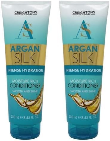 Creightons Argan Smooth Moisture Rich Conditioner 250 ml Professionally Formulated with Argan Oil from Morocco Replenishes Moisture for Strength Shine For all Hair Types Pack of 2