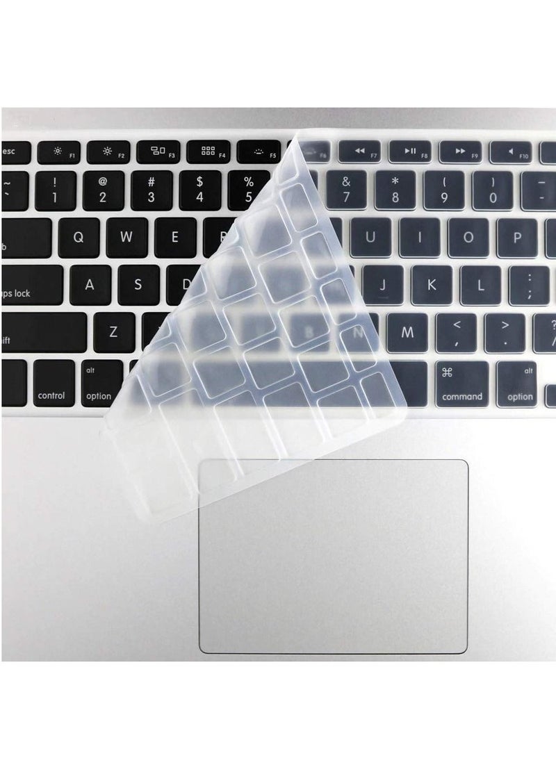 Transparent Silicone keyboard Cover for Macbook Air 13inch (2020 Release Touch Bar ID) A2179 US Keyboard Cover Protector Skin - Transparent Clear - Image 1