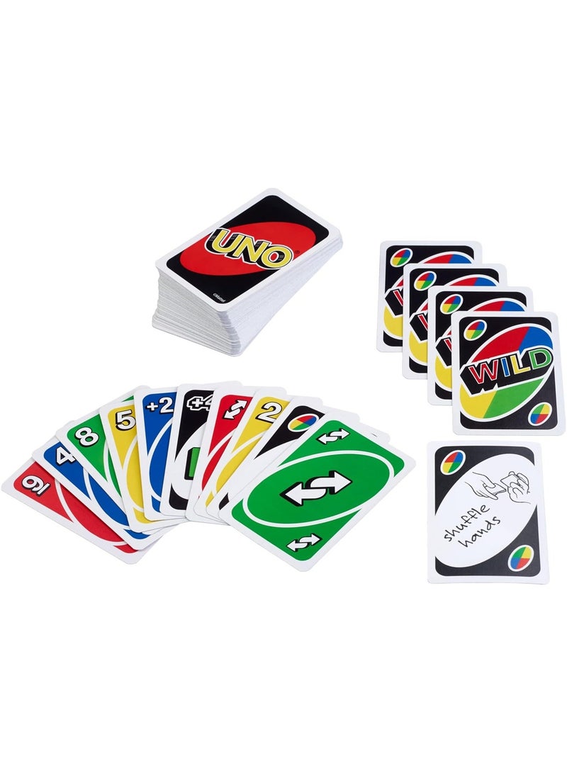 Mattel Games UNO WILD! Family Playing Classic Card for Adults Kids & Night For Party and Traveling Kids, Games, Game, Board Educational Toys - Image 5