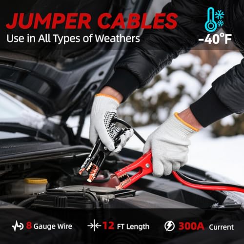 VCANENERGY Car Emergency Safety Kit Bag with Portable Air Compressor, Jumper Cables,First Aid Kit, Winter Vehicle Roadside Emergency Kit with Snow Brush and Ice Scraper, for Women, Men, Teen - Image 3