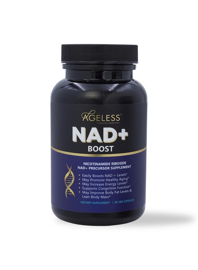 Ageless Foundation Laboratories Ageless NAD+ Supplement - Nicotinamide Riboside Supplement for Healthy Aging and Cognitive Function - Promotes Endurance and Energy - 90 Count 