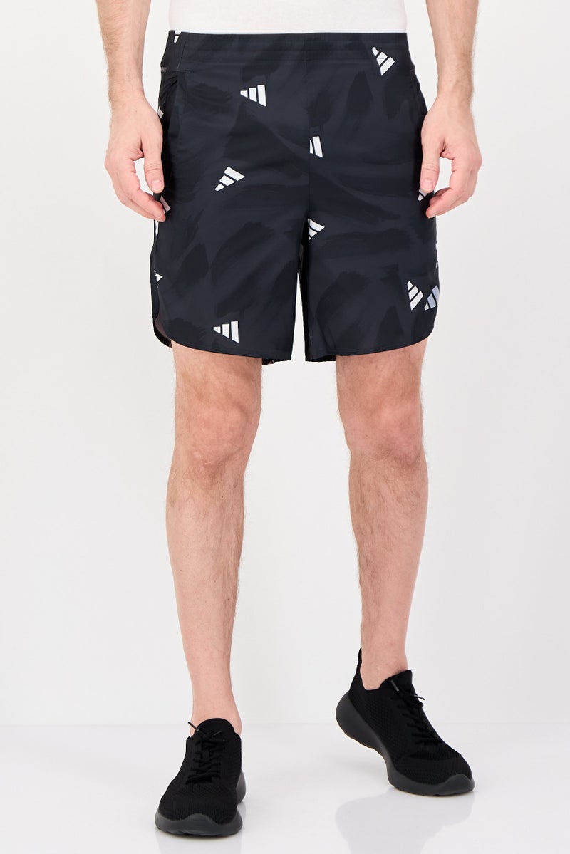 Adidas شورتات تدريب رياضية للرجال بطول 7 إنش، أسود - Image 1