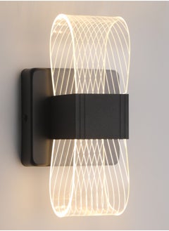 YATAI LIGHTING Bedroom Modern Wall Light, LED Simple Black Wall Lamp with Light Guide Plate, Acrylic Dimmable Wall Light for Living Room, Hallway, Bedroom, Stairs, 10W  - Image 1