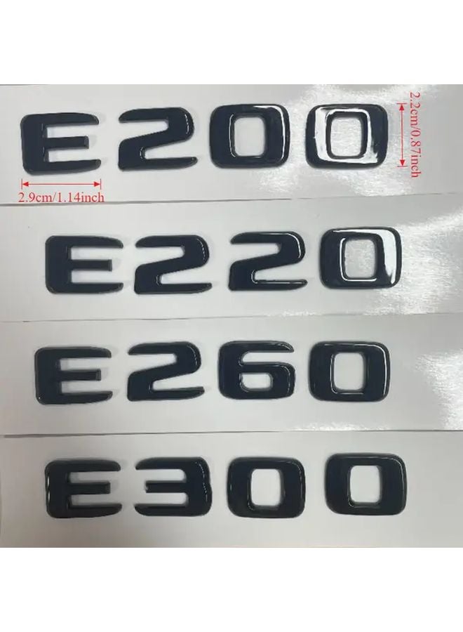 ملصق شعار سيارة كروم E200 ثلاثي الأبعاد من مادة ABS لصندوق الأمتعة لطرازات مرسيدس بنز - Image 2