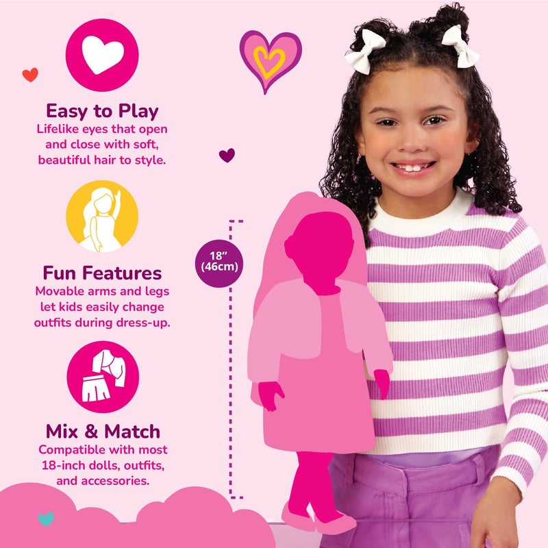 Our Generation 30th Anniversary Collectible Doll Allyn with Pink Gown and Jewelry - Image 4