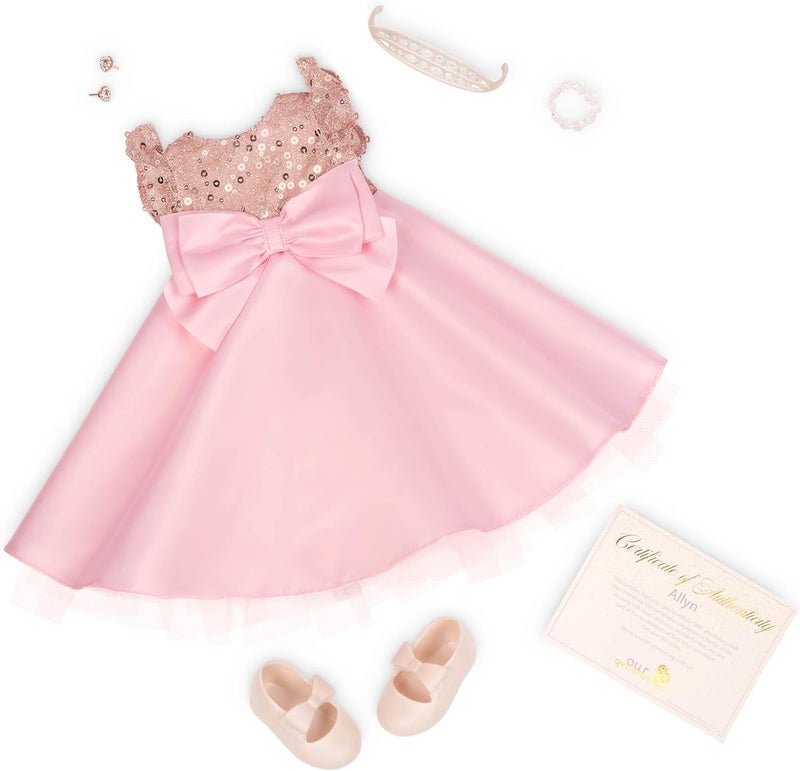 Our Generation 30th Anniversary Collectible Doll Allyn with Pink Gown and Jewelry - Image 5