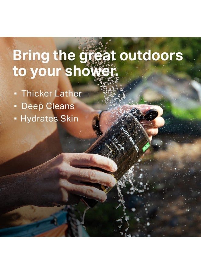 إيفري مان جاك غسول الجسم المغذي للرجال من الأرز والمريمية الحمراء لجميع أنواع البشرة - مكونات مشتقة من الطبيعة - ينظف ويرطب البشرة بجوز الهند والجلسرين - 24 أونصة - زجاجتان