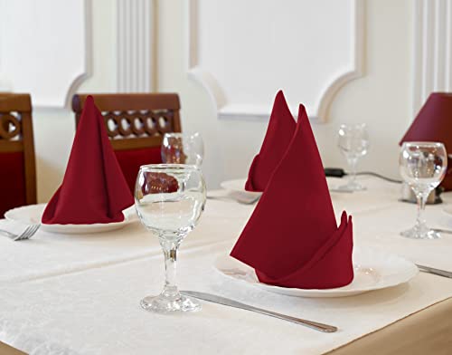 Utopia Kitchen Red Cloth Napkins [12 Pack, 18x18 Inch] Absorbent Cotton Blend Washable and Reusable for Dinner, Restaurant, Lunch, Wedding and Hotel - Image 5