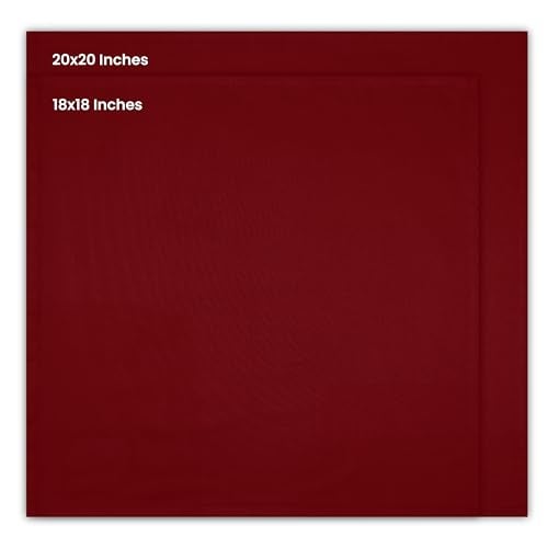Utopia Kitchen Red Cloth Napkins [12 Pack, 18x18 Inch] Absorbent Cotton Blend Washable and Reusable for Dinner, Restaurant, Lunch, Wedding and Hotel - Image 2