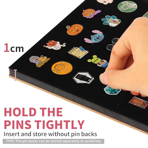 swakuszy Light Up Pin Display Case – 16x12 Black Enamel Pin Display Board with Light, Pin Holder and Pin Collection Display Frame, Pin Display for Wall or Tabletop, Pin Board for Enamel Pins - Image 3