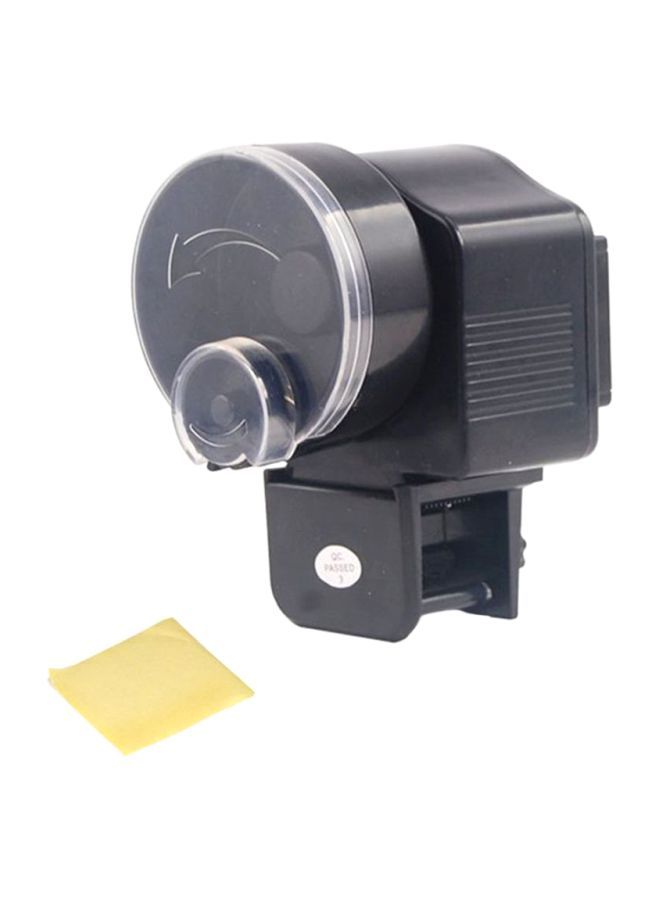 NIBEMINENT Automatic Electronic Fish Food Feeder Black 11x8.5x11.5cm - Image 1
