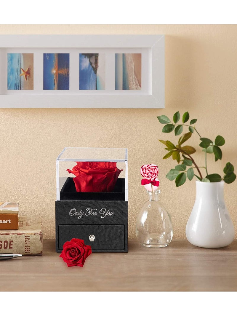 Generic - Timeless Preserved Rose Gift Set with Necklace, Perfect for Mom, Wife, or Girlfriend on Special Occasions and Birthdays - Image 1