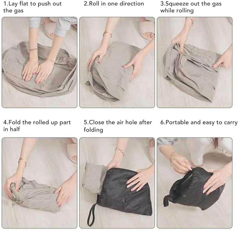 Inflatable Foot Rest Pillow, Portable Two Layer Airplane Foot Pillow with Single Valve, PVC Flocking for Office, Home, Travel (Gray) - Image 5
