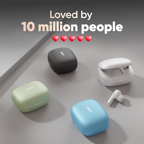 Mivi DuoPods Echo | AI-ENC Calls| IPX 4.0 Earphone Wireless | 13mm Drivers Earbuds | TWS Earphone Wireless with Bluetooth 5.3 | Made in India | 1 Year Warranty | 60 Hours Playtime - Image 3