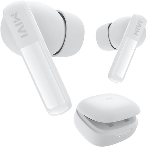 Mivi DuoPods Echo | AI-ENC Calls| IPX 4.0 Earphone Wireless | 13mm Drivers Earbuds | TWS Earphone Wireless with Bluetooth 5.3 | Made in India | 1 Year Warranty | 60 Hours Playtime - Image 1