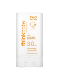 Think Thinkbaby, Zinc Oxide Sunscreen Stick, SPF 30, 0.64 oz (18.4 g) 