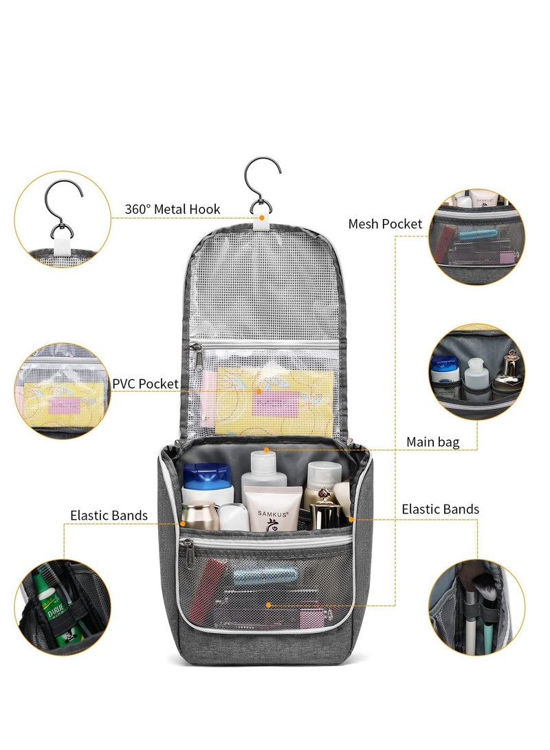 Zikra Hanging Toiletry Bag Travel Bag for Men Women Water-resistant Makeup Bag Cosmetic Bag Travel Organizer for Accessories - Image 4
