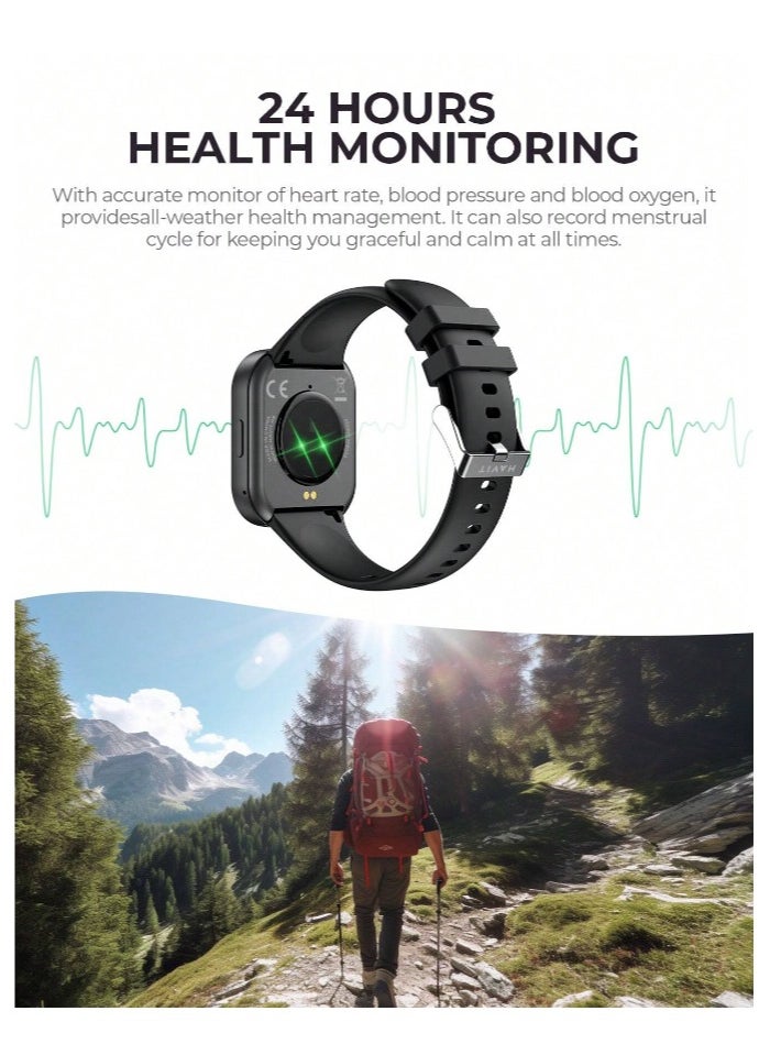 Smart Watch for Men & Smart Watch for Women – 2.06" Full Touch Fitness Smartwatch with Bluetooth Calling, IP68 Waterproof, Heart Rate, SpO2, Blood Pressure & Sleep Monitor, Zinc Alloy Body, Custom Watch Faces, Message & Call Notifications, Compatible with Android & iPhone, Business & Sports Use (Black)