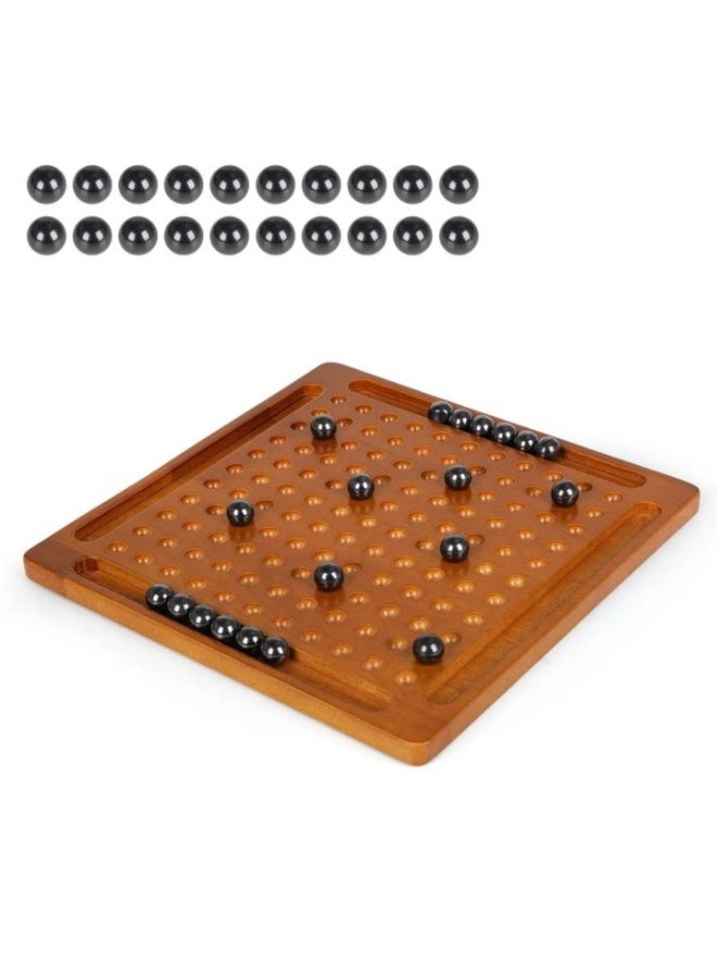 Capstro Magnetic Strategy Board Game for Kids & Family – Wooden Tabletop Thinking Game with 32 Magnetic Balls, Interactive Challenge Puzzle & Travel Friendly Activity Set - Image 1