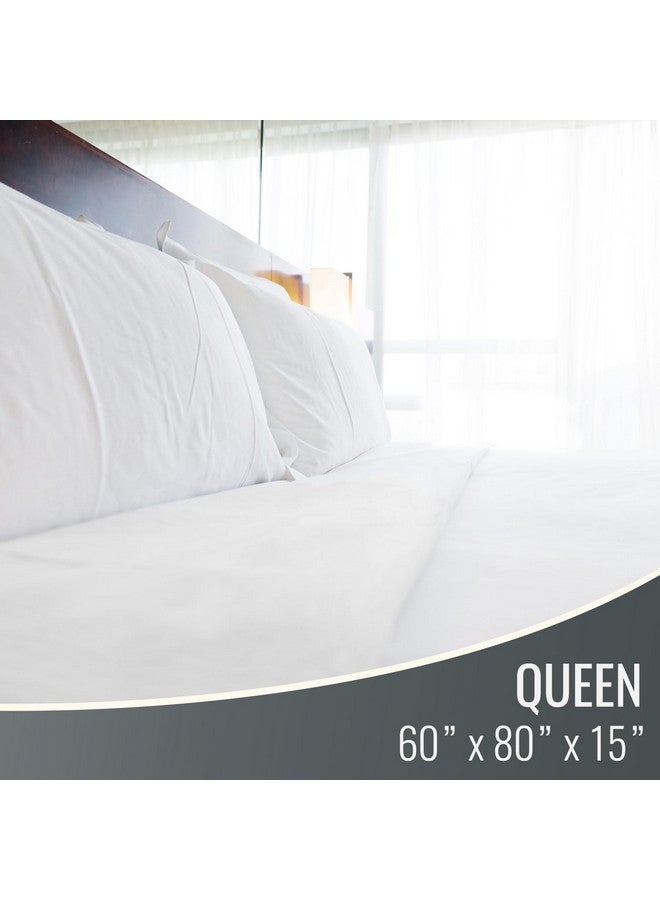 DMI DMI Waterproof Mattress Protector, Mattress Pad, Waterproof Mattress Cover, Bed Pad and Bed Cover, Encased Zippered Fit, Queen (Pack of 1), White  - Image 1