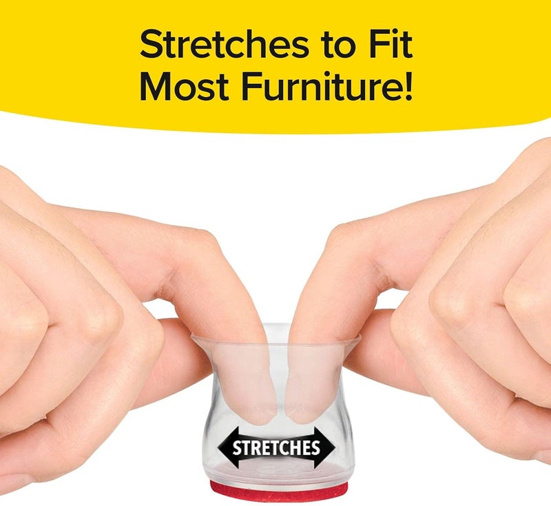 Ruby Sliders Small As Seen On TV - Premium Chair Covers Protect Hardwood & Tile Floors - Stretchable - Fits Smaller Furniture Leg Sizes & Most Shapes - Chairs Slide Noiselessly - 8 Pack - Image 5