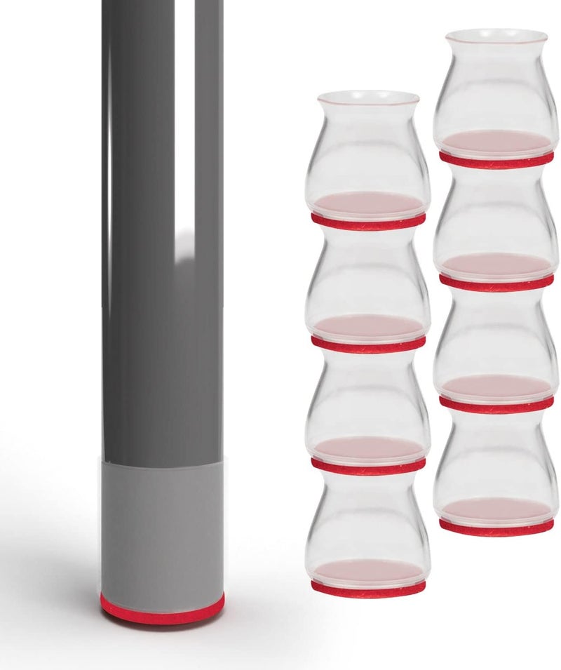 Ruby Sliders Small As Seen On TV - Premium Chair Covers Protect Hardwood & Tile Floors - Stretchable - Fits Smaller Furniture Leg Sizes & Most Shapes - Chairs Slide Noiselessly - 8 Pack - Image 1