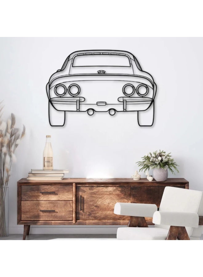 Metal Wall Decoration Featuring a Car Motif – 1970 Opel GT (Rear View) - Image 1