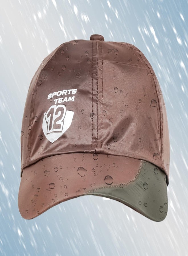 C Classic Water-Resistant Baseball Cap,Quick Dry,Rainy Wear, Adjustable, Fit for All Kind of Outdoor Activites in Monsoon with Reflective Logo and Dual Colour On Peak (in, Alpha, Free Size, Brown) - Image 5
