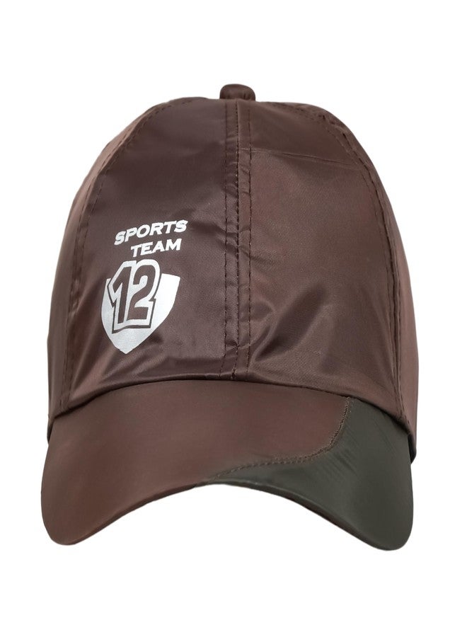 C Classic Water-Resistant Baseball Cap,Quick Dry,Rainy Wear, Adjustable, Fit for All Kind of Outdoor Activites in Monsoon with Reflective Logo and Dual Colour On Peak (in, Alpha, Free Size, Brown) - Image 2