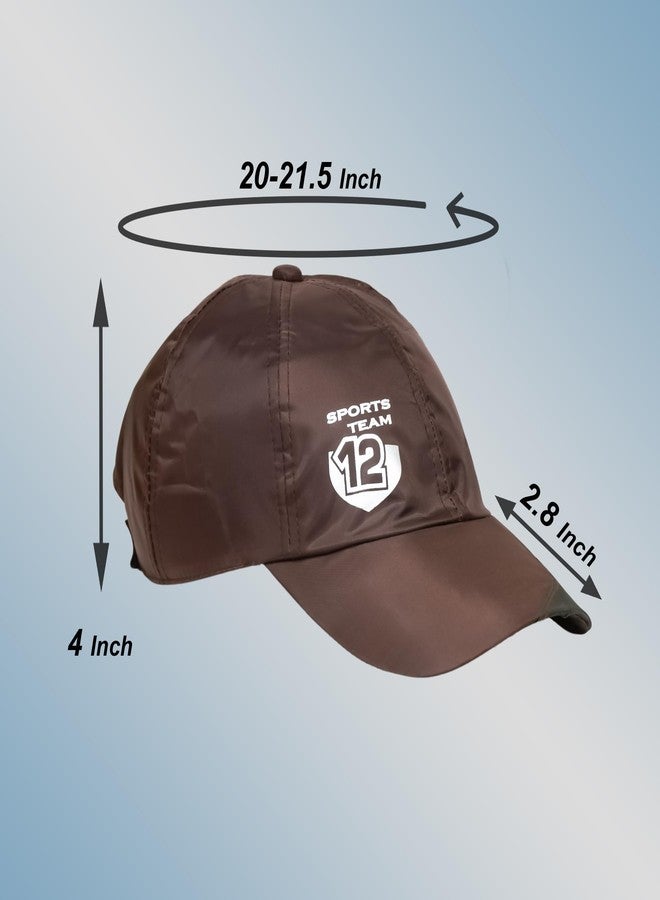 C Classic Water-Resistant Baseball Cap,Quick Dry,Rainy Wear, Adjustable, Fit for All Kind of Outdoor Activites in Monsoon with Reflective Logo and Dual Colour On Peak (in, Alpha, Free Size, Brown) - Image 4
