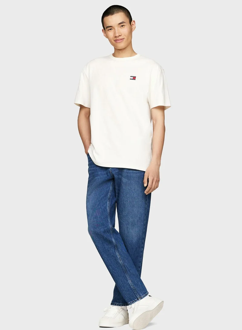 TOMMY JEANS Logo badge Crew Neck T-Shirt