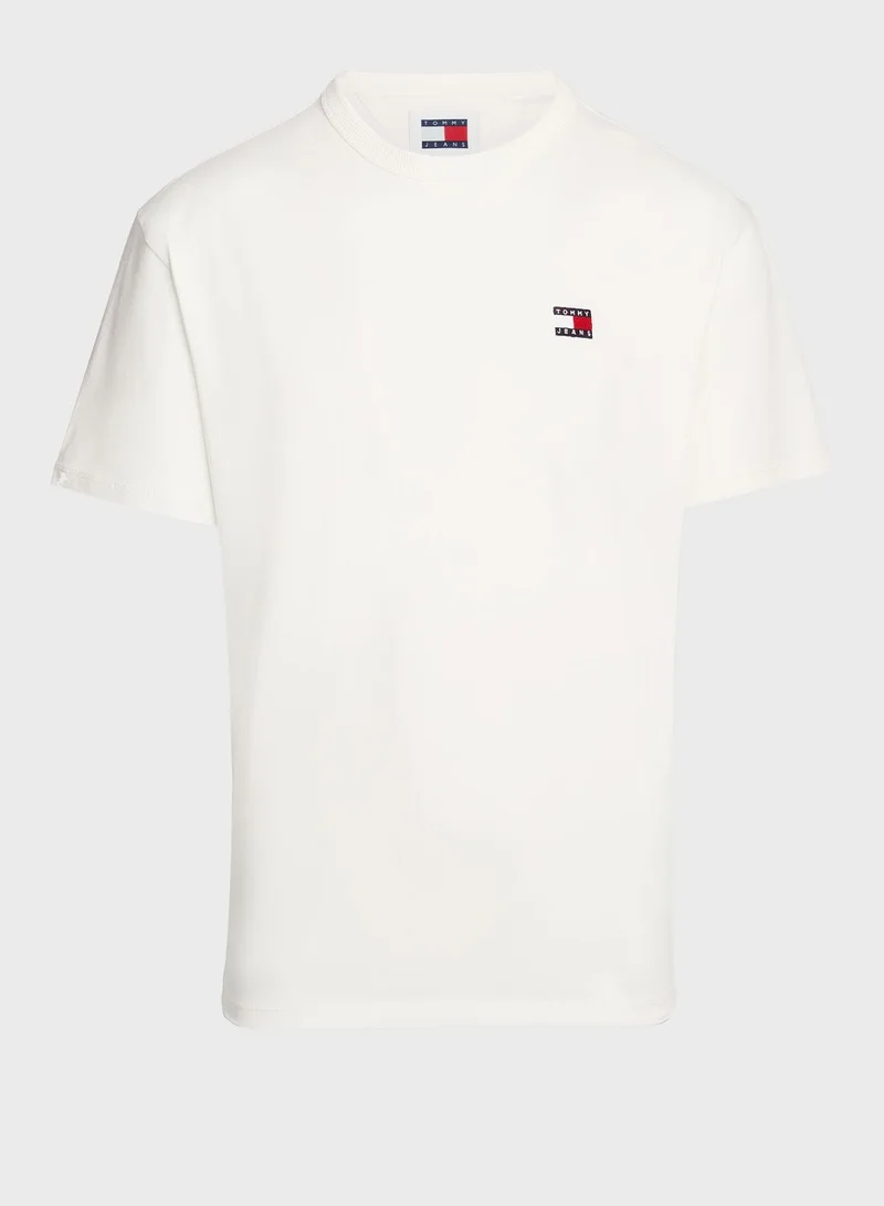TOMMY JEANS Logo badge Crew Neck T-Shirt