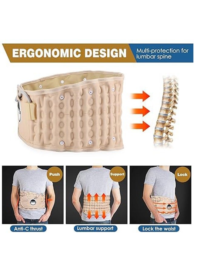 Arabest Decompression Back Belt Waist Brace Spinal for Lower Back Pain Relief - Lumbar Air Traction Device for Men & Women, Lumbar Decompression Belt Back Support & Lumbar Traction Device One Size Fits 29-49 - Image 4