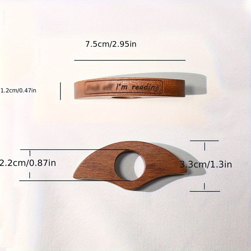 Wooden Thumb Book Holder Sapele Page Press Stand Gift For Book Lovers Holiday - Image 2