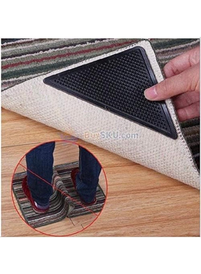 Washable and Reusable Silicone Anti-Slip Carpet Glue Sticky Backing Pads for Home, Bathroom and Living Room Carpets, Black-292 - Image 5