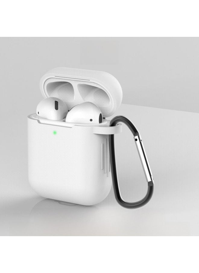 Generic - Protective Silicone Soft Case For Airpods Pro 2345 Bluetooth Earphones Anti-fall Shockproof Cover Digital Computer Accessories-Color:White-Applicable Model:Airpods 1/2 Commonly Used pearlescent Bag - Image 1