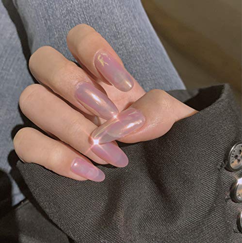 Gush Beauty Press On Nails | Reusable Extensions | Artificial Nails Set | Long Lasting Design | Glue Tabs and nail glue included | Pack of 24 Nails | For women (Fairy Dust - Medium Round) - Image 1