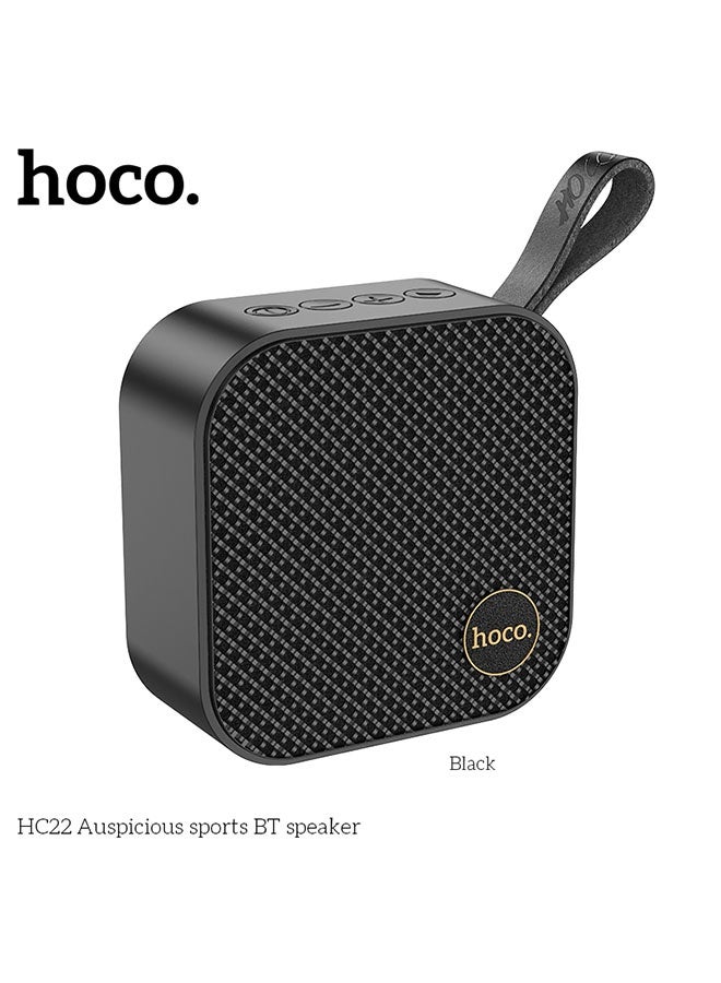 hoco. HC22 Wireless Sports 5W Speaker (Supports TF, USB, AUX) - Black - Image 2