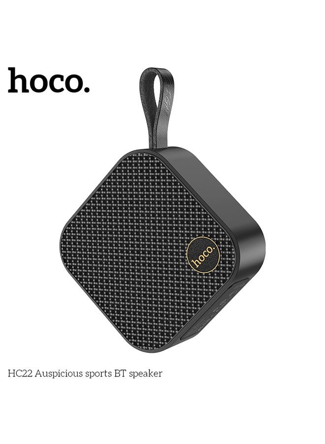 hoco. HC22 Wireless Sports 5W Speaker (Supports TF, USB, AUX) - Black - Image 4