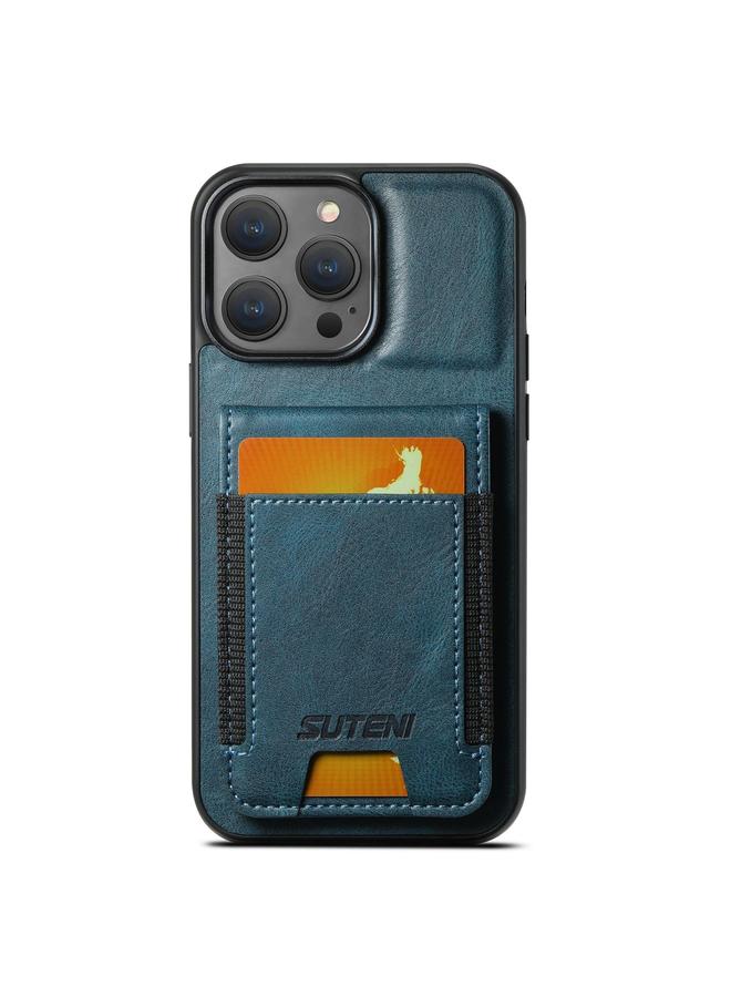 Suteni Case For iPhone 15 Pro Max H03 Oil Wax Leather Wallet Stand Back Phone Case - Image 1