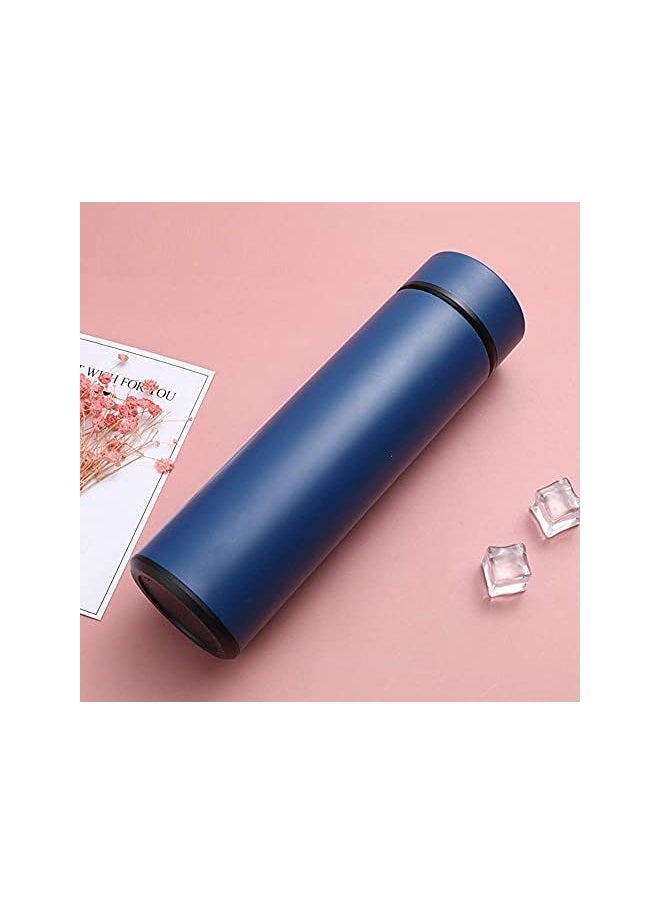 Zaboon - Insulated Water Bottle Tea Infuser Bottle Stainless Steel Vacuum Wide Mouth Coffee Mug Travel Thermoses With Lcd Touch Screen Keep Hot Or Cold Car Portable Coffee Cup 18Oz(Blue) - Image 1