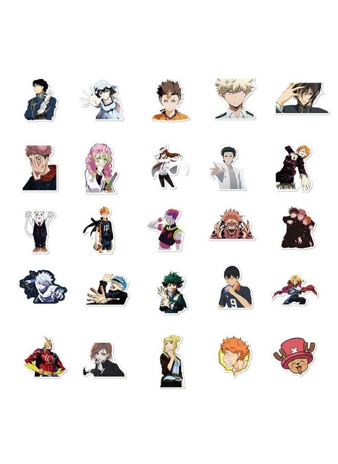 50PCS Anime Stickers, Includes a Variety of Popular Anime, Waterproof Stickers for Laptop,Skateboard, Water Bottles,Computer,Phone,Guitar, Stickers for Kids Teens Adult