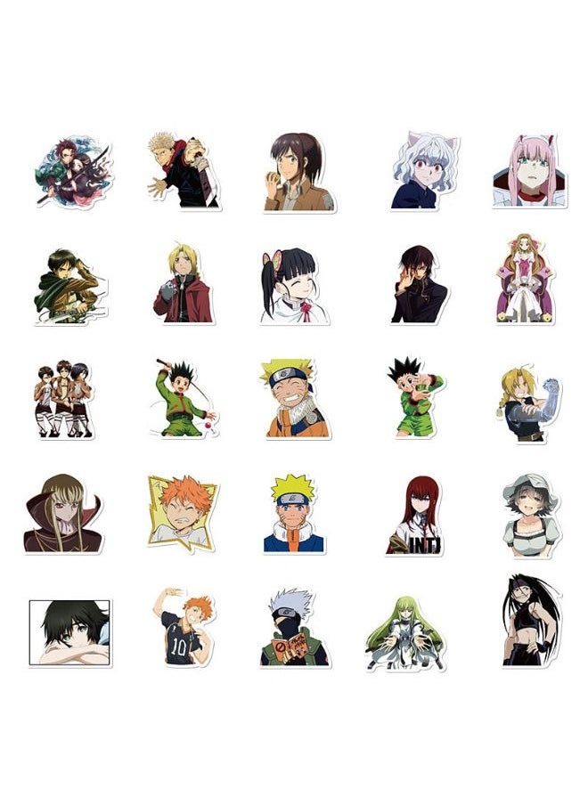 50PCS Anime Stickers, Includes a Variety of Popular Anime, Waterproof Stickers for Laptop,Skateboard, Water Bottles,Computer,Phone,Guitar, Stickers for Kids Teens Adult