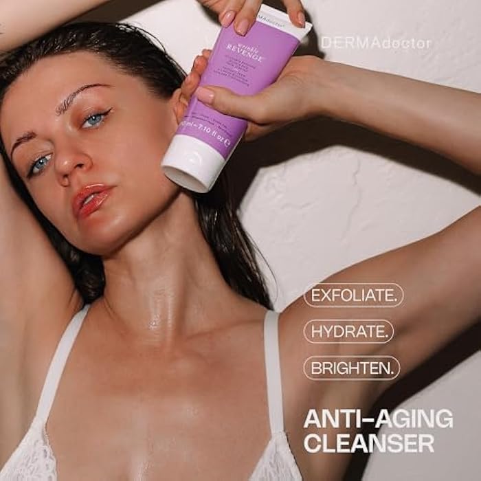 DERMAdoctor Glycolic Acid Exfoliating Face Wash - Anti-Aging, Antioxidant Enhanced Glycolic Acid Toner Facial Exfoliator to Address Fine Lines, Wrinkles, Dullness, Uneven Skin Tone, and Enlarged Pores - Image 2